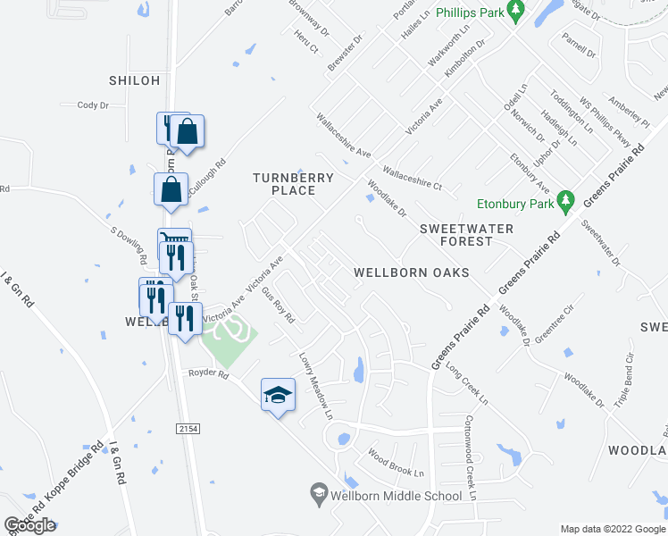 map of restaurants, bars, coffee shops, grocery stores, and more near 3802 South Lazy Creek Lane in College Station