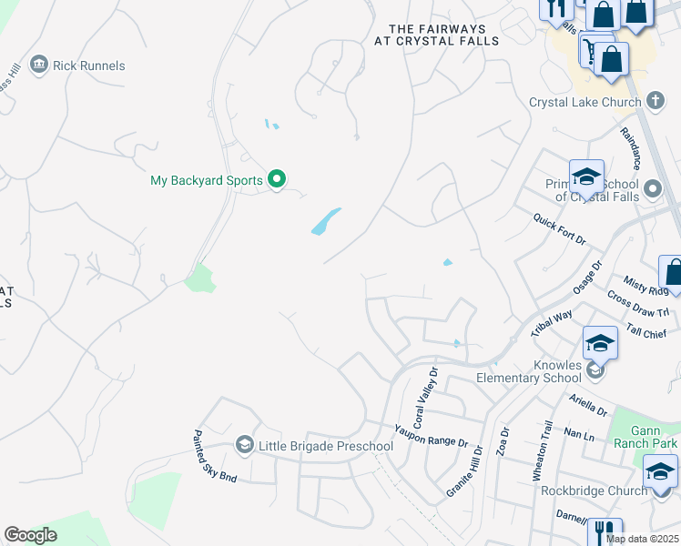 map of restaurants, bars, coffee shops, grocery stores, and more near 2401 Shumard Bluff Drive in Leander