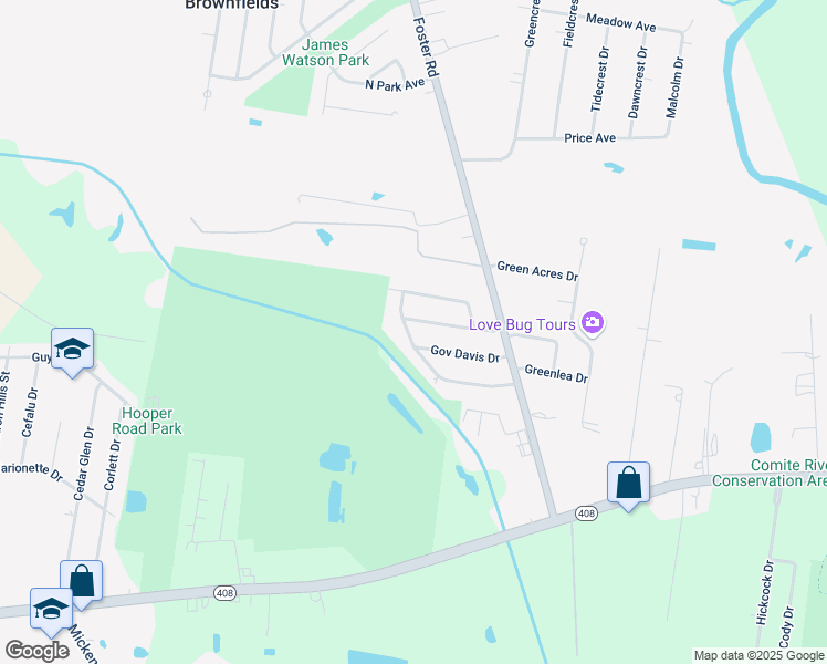 map of restaurants, bars, coffee shops, grocery stores, and more near 9654 Governor Beauvais Drive in Baton Rouge