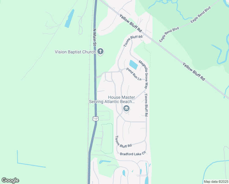 map of restaurants, bars, coffee shops, grocery stores, and more near 16254 Dowing Creek Drive in Jacksonville