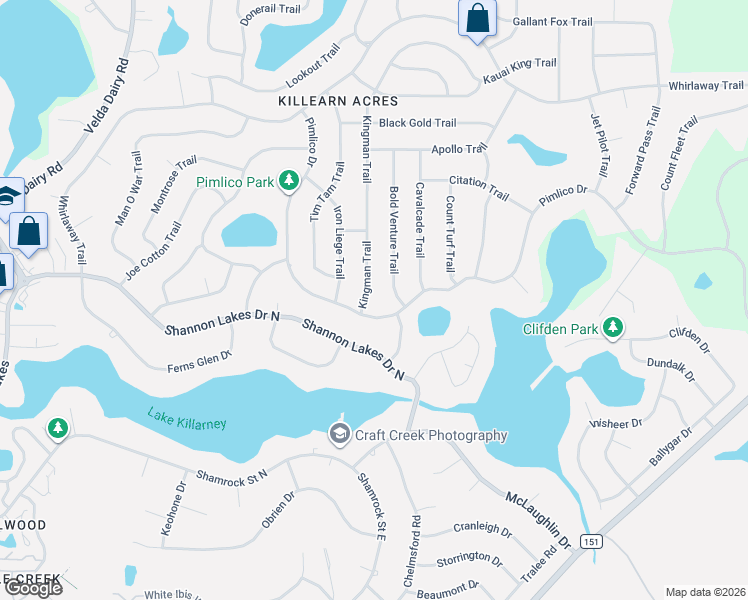 map of restaurants, bars, coffee shops, grocery stores, and more near 5040 Pimlico Drive in Tallahassee