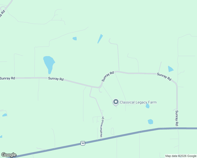 map of restaurants, bars, coffee shops, grocery stores, and more near 16700-16706 Sunray Road in Tallahassee