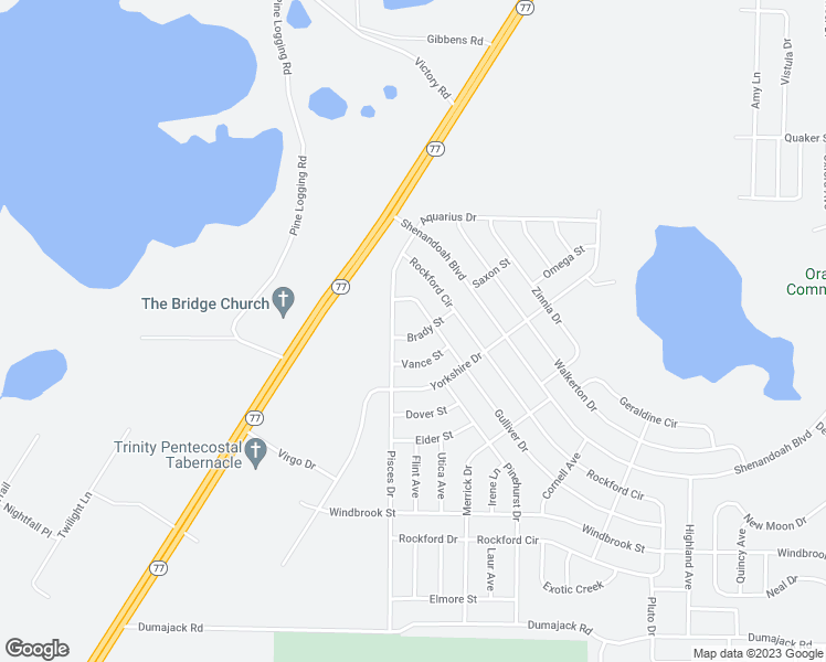 map of restaurants, bars, coffee shops, grocery stores, and more near 4074 Brady Street in Chipley