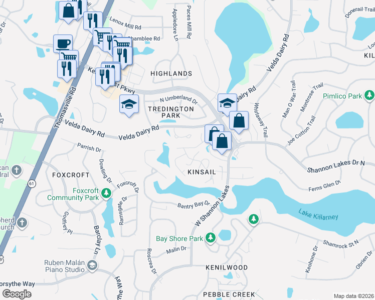 map of restaurants, bars, coffee shops, grocery stores, and more near 2604 Harwich Circle in Tallahassee