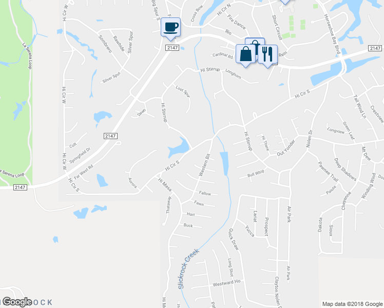 map of restaurants, bars, coffee shops, grocery stores, and more near 1001 Hi Circle South in Horseshoe Bay