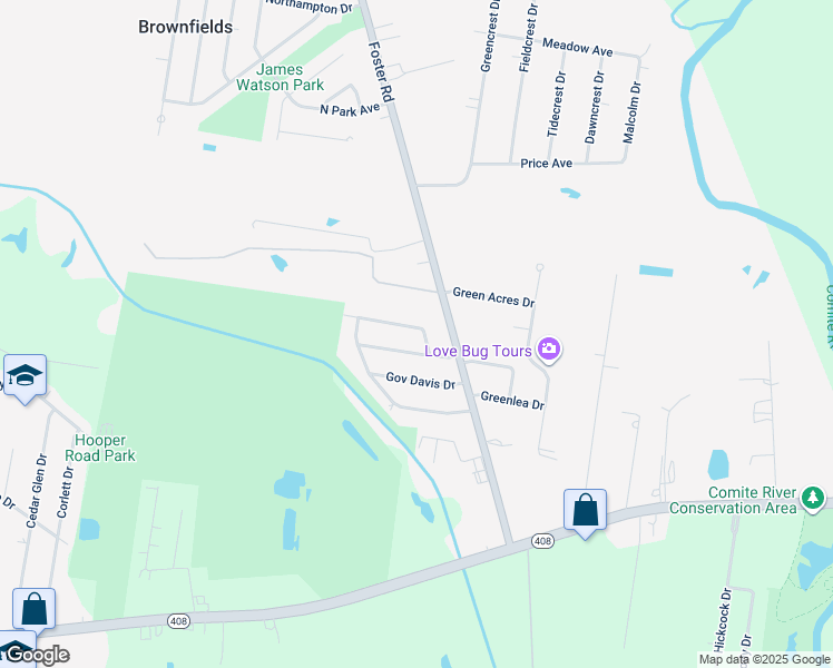 map of restaurants, bars, coffee shops, grocery stores, and more near 7792 Governor Blanchard Drive in Baton Rouge