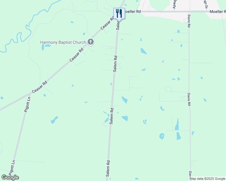 map of restaurants, bars, coffee shops, grocery stores, and more near 476 Salem Road in Picayune