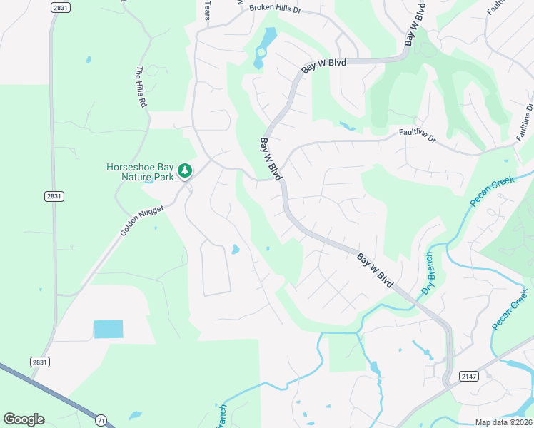 map of restaurants, bars, coffee shops, grocery stores, and more near 103 Desert Rose in Horseshoe Bay