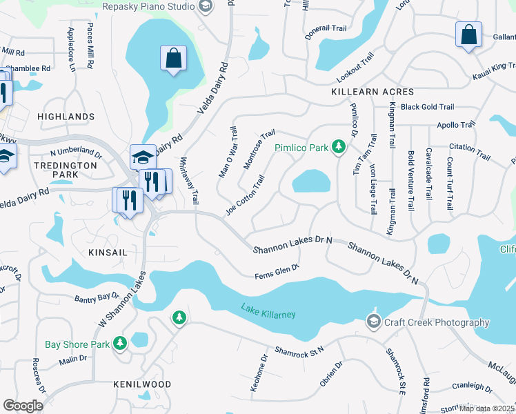 map of restaurants, bars, coffee shops, grocery stores, and more near 6620 Reigh Count Trail in Tallahassee