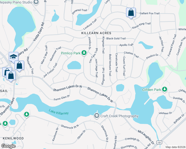 map of restaurants, bars, coffee shops, grocery stores, and more near 6619 Tim Tam Trail in Tallahassee