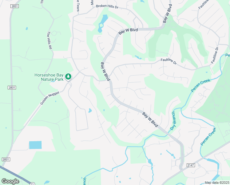 map of restaurants, bars, coffee shops, grocery stores, and more near 1405 Bay West Boulevard in Horseshoe Bay