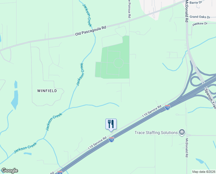 map of restaurants, bars, coffee shops, grocery stores, and more near 8981 Green Valley Dr in Theodore