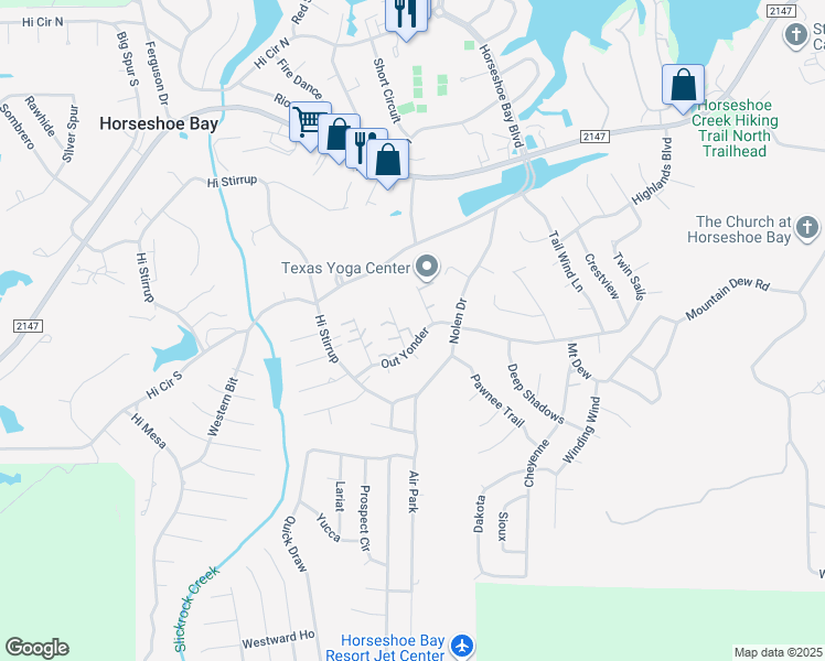 map of restaurants, bars, coffee shops, grocery stores, and more near 300 Poker Chip in Horseshoe Bay