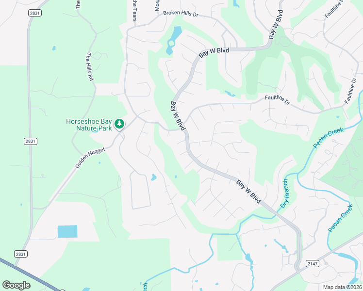 map of restaurants, bars, coffee shops, grocery stores, and more near 103 Desert Rose in Horseshoe Bay