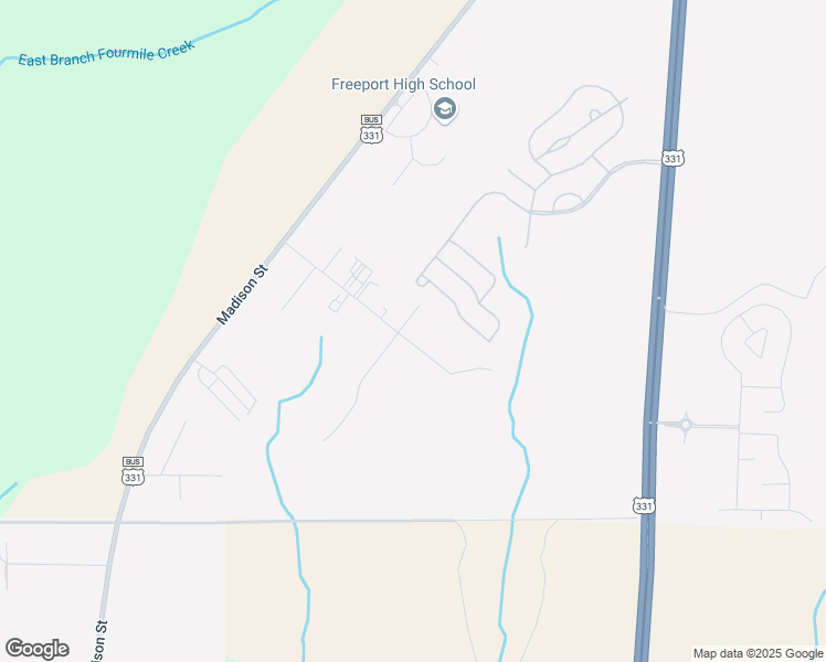 map of restaurants, bars, coffee shops, grocery stores, and more near 413 Bulldog Rd in Freeport