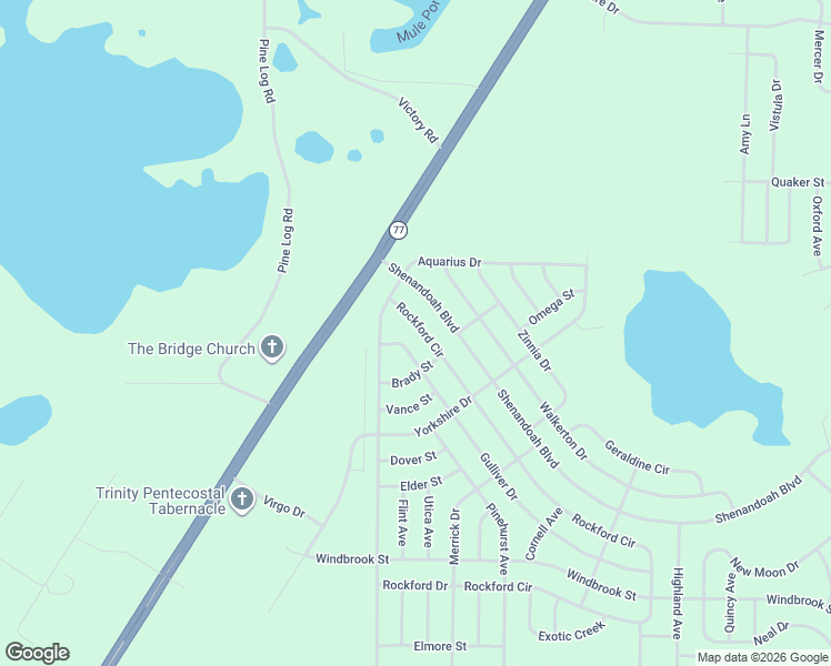map of restaurants, bars, coffee shops, grocery stores, and more near 2310-2322 Rockford Circle in Chipley