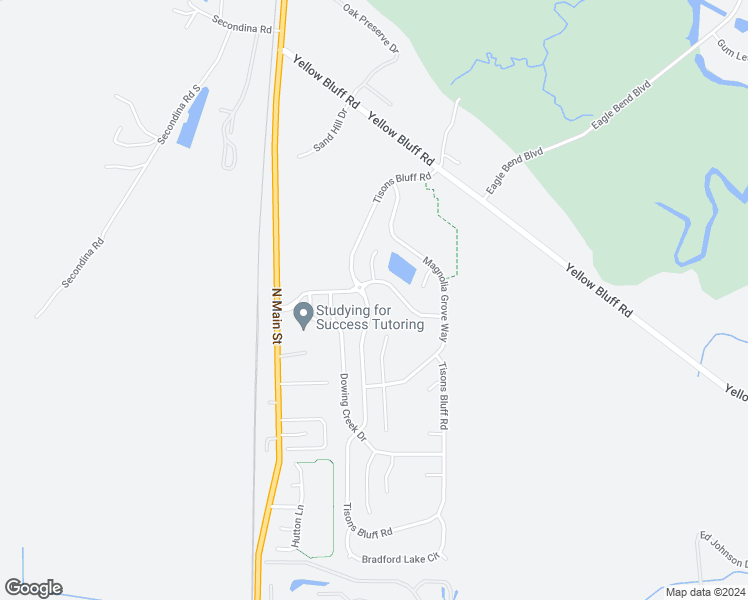 map of restaurants, bars, coffee shops, grocery stores, and more near 16319 Tisons Bluff Road in Jacksonville