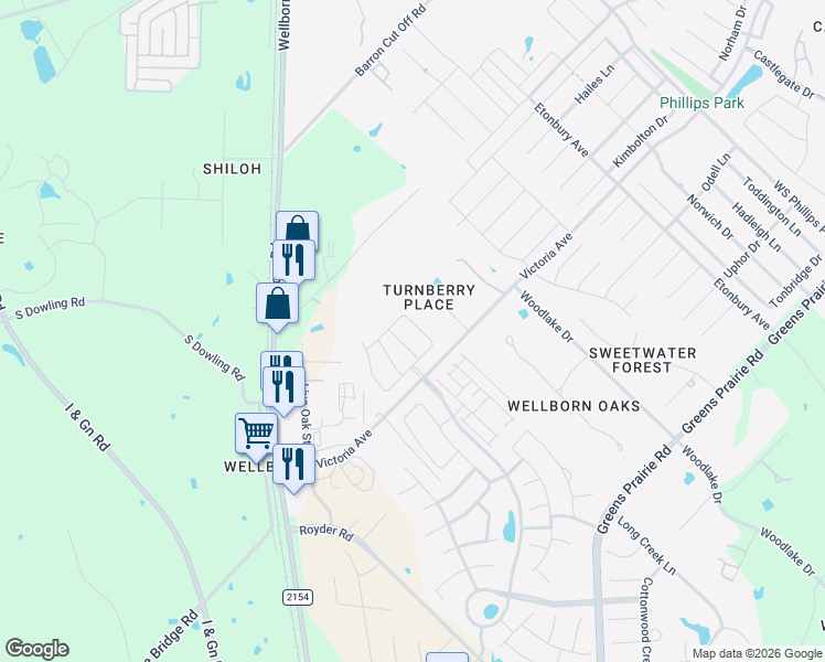 map of restaurants, bars, coffee shops, grocery stores, and more near 3876 Still Creek Loop in College Station