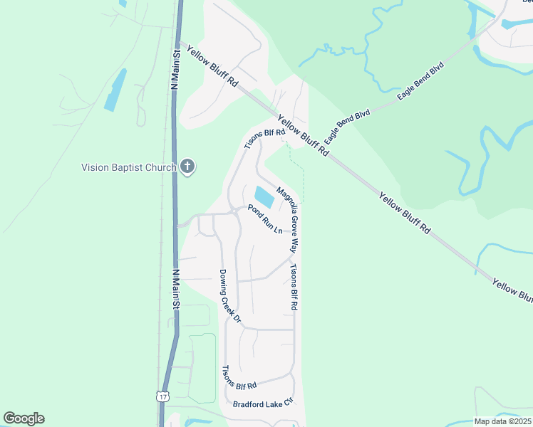 map of restaurants, bars, coffee shops, grocery stores, and more near 123 Pond Run Lane in Jacksonville