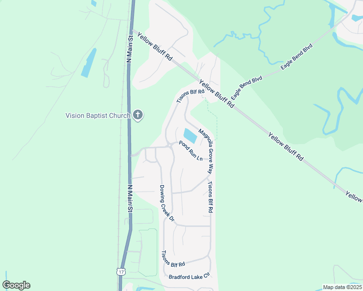 map of restaurants, bars, coffee shops, grocery stores, and more near 120 Pond Run Lane in Jacksonville