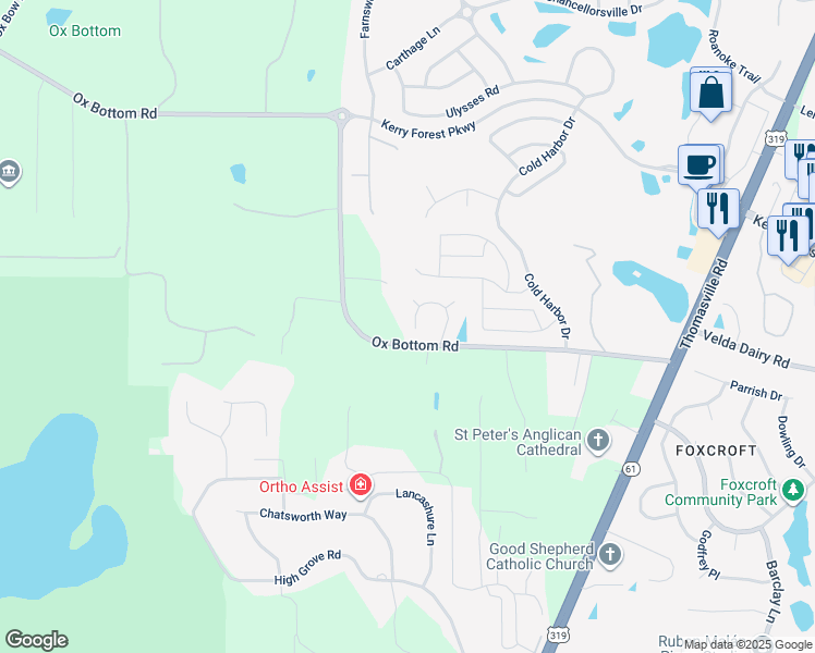 map of restaurants, bars, coffee shops, grocery stores, and more near 5157 Wild Rose Way in Tallahassee