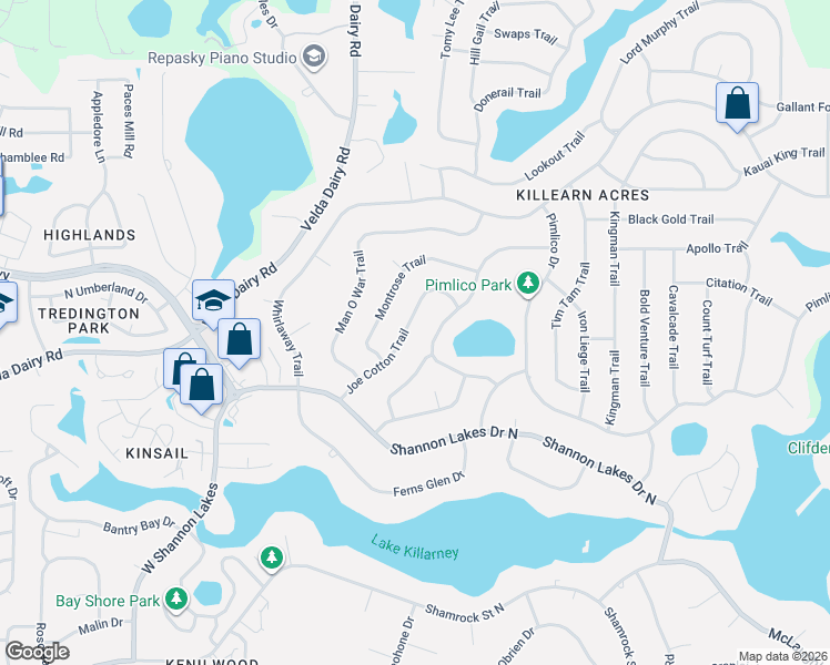 map of restaurants, bars, coffee shops, grocery stores, and more near 6448 Joe Cotton Trail in Tallahassee