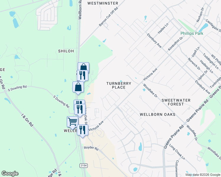 map of restaurants, bars, coffee shops, grocery stores, and more near 3876 Still Creek Loop in College Station