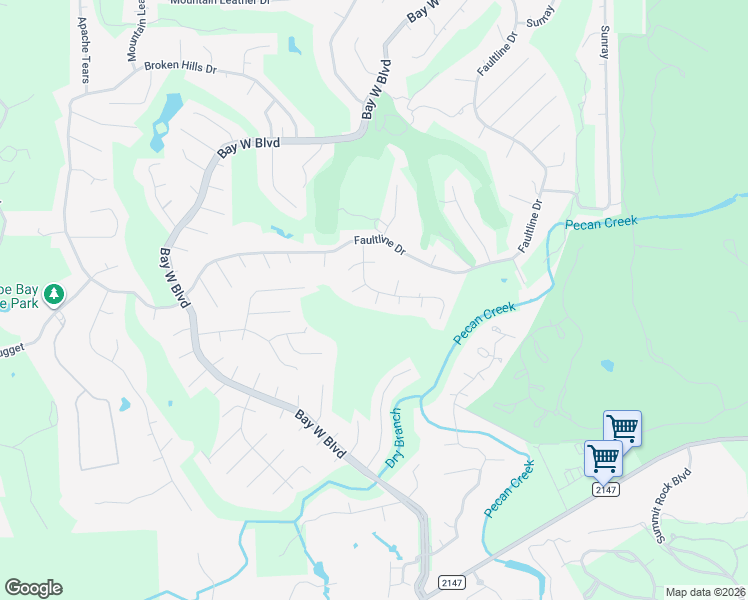 map of restaurants, bars, coffee shops, grocery stores, and more near 702 Shadow Hill Road in Horseshoe Bay
