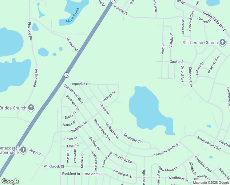map of restaurants, bars, coffee shops, grocery stores, and more near Yorkshire Drive in Chipley