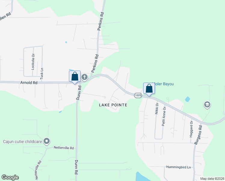 map of restaurants, bars, coffee shops, grocery stores, and more near 32411 Lake Pointe Boulevard in Denham Springs