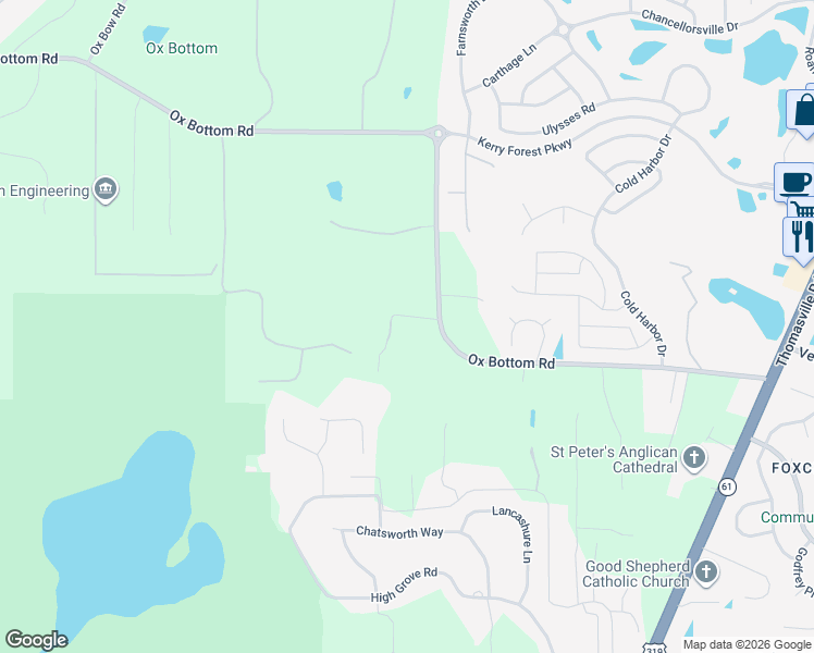 map of restaurants, bars, coffee shops, grocery stores, and more near 2065 Ox Bottom Road in Tallahassee