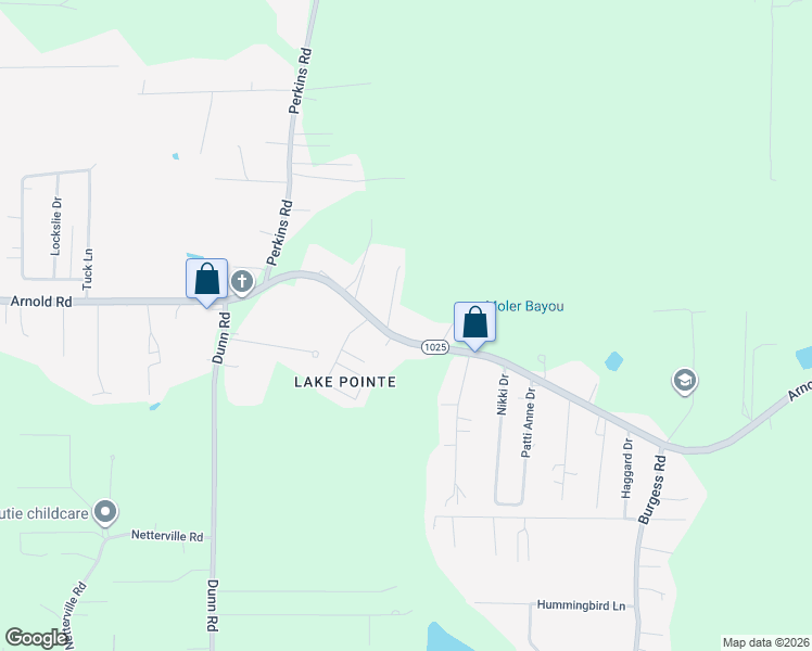 map of restaurants, bars, coffee shops, grocery stores, and more near 10871 Arnold Road in Denham Springs