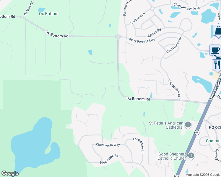 map of restaurants, bars, coffee shops, grocery stores, and more near 2077 Ox Bottom Road in Tallahassee