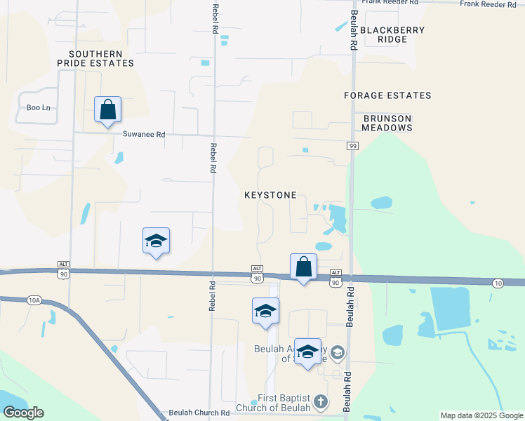 map of restaurants, bars, coffee shops, grocery stores, and more near 5966 Arch Avenue in Pensacola