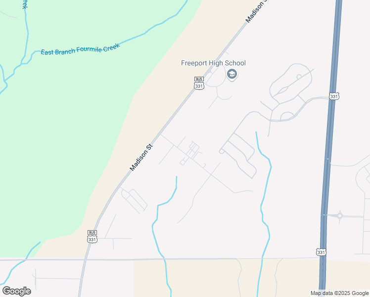 map of restaurants, bars, coffee shops, grocery stores, and more near 413 Bulldog Rd in Freeport