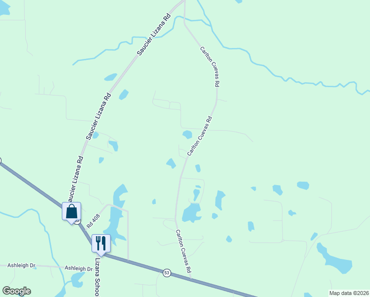 map of restaurants, bars, coffee shops, grocery stores, and more near 17217-17321 Carlton Cuevas Road in Gulfport