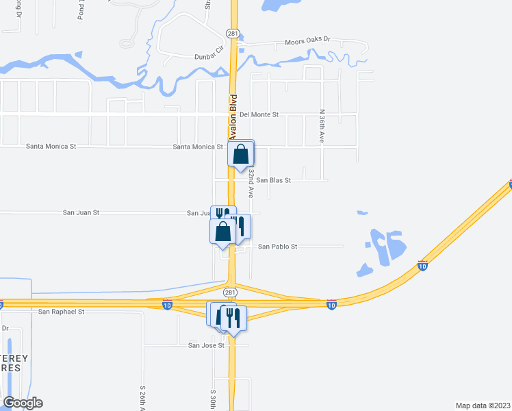 map of restaurants, bars, coffee shops, grocery stores, and more near 2854 North 32nd Avenue in Milton