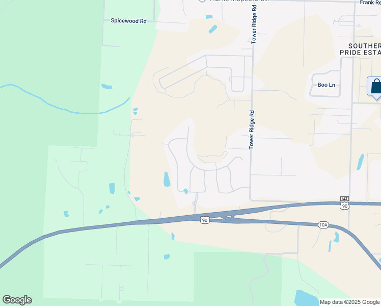 map of restaurants, bars, coffee shops, grocery stores, and more near 8068 Stream Ridge Road in Pensacola