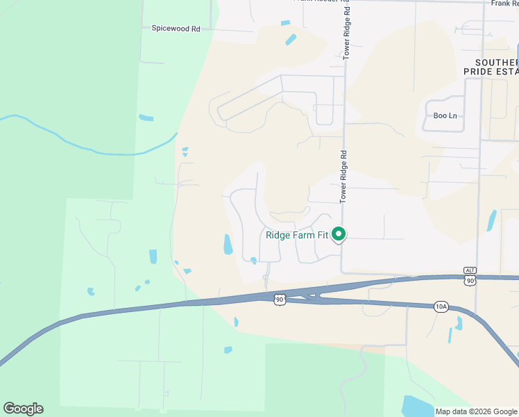 map of restaurants, bars, coffee shops, grocery stores, and more near 8068 Stream Ridge Road in Pensacola