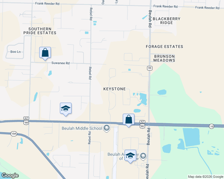 map of restaurants, bars, coffee shops, grocery stores, and more near 5943 Arch Avenue in Pensacola