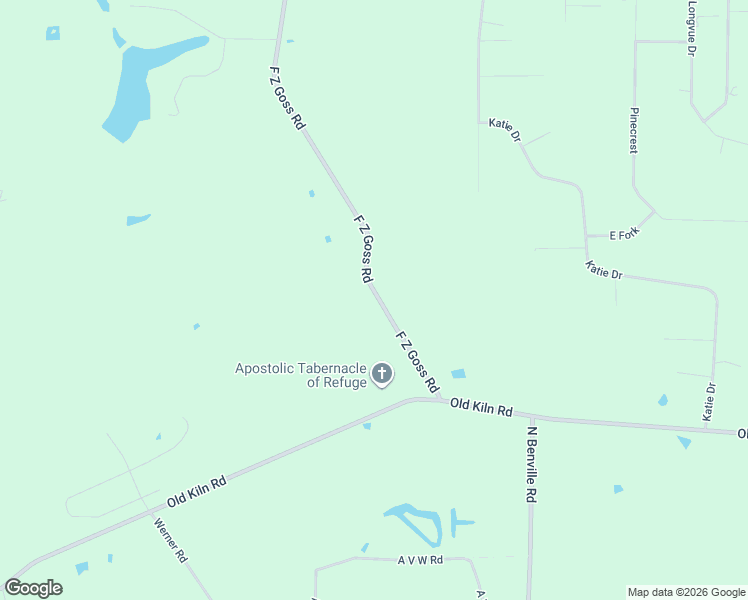 map of restaurants, bars, coffee shops, grocery stores, and more near 62 F Z Goss Road in Picayune