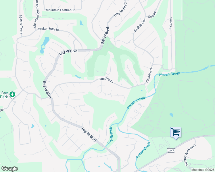map of restaurants, bars, coffee shops, grocery stores, and more near 806 Silver Hill Road in Marble Falls