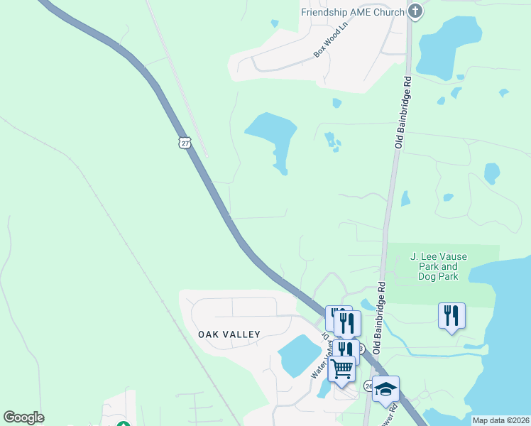 map of restaurants, bars, coffee shops, grocery stores, and more near 5274 Family Tree Drive in Tallahassee