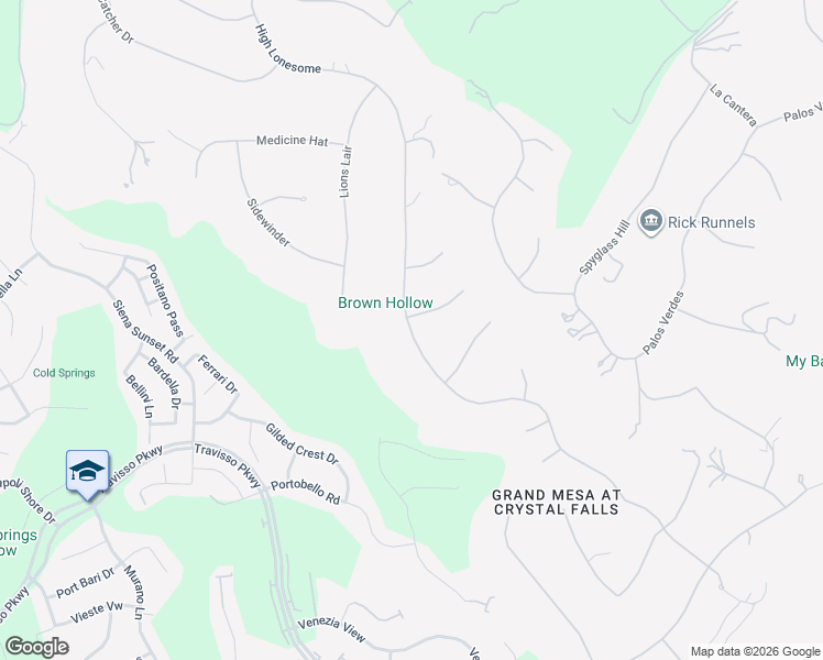 map of restaurants, bars, coffee shops, grocery stores, and more near 1616 High Lonesome in Leander