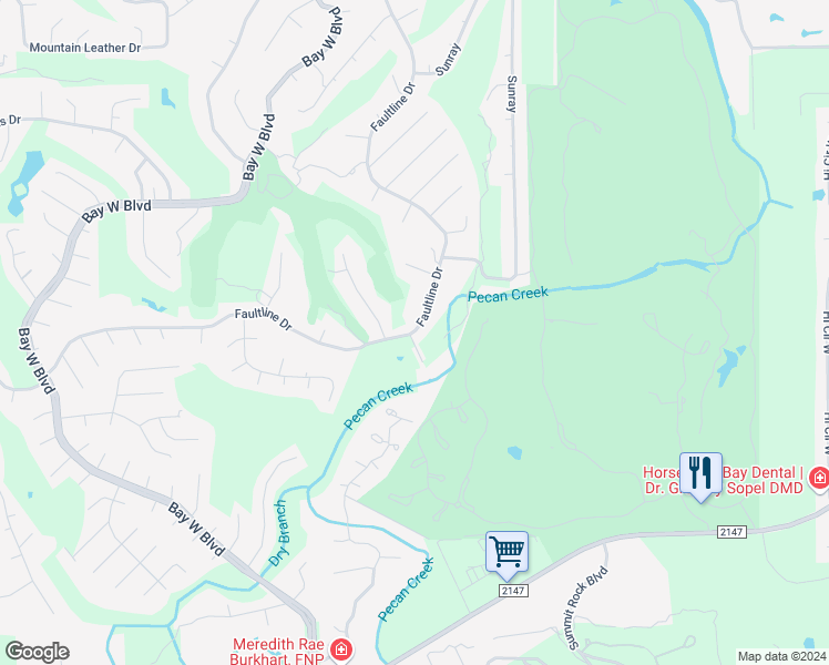 map of restaurants, bars, coffee shops, grocery stores, and more near in Horseshoe Bay