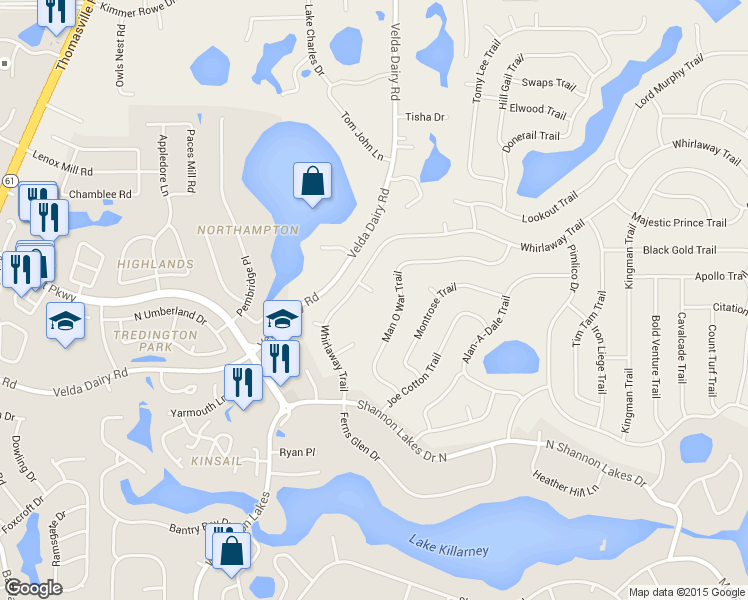map of restaurants, bars, coffee shops, grocery stores, and more near 2909 Donau Ct in Tallahassee