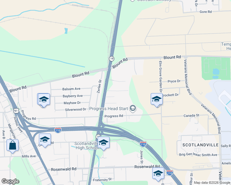 map of restaurants, bars, coffee shops, grocery stores, and more near 1681 Standard Street in Baton Rouge