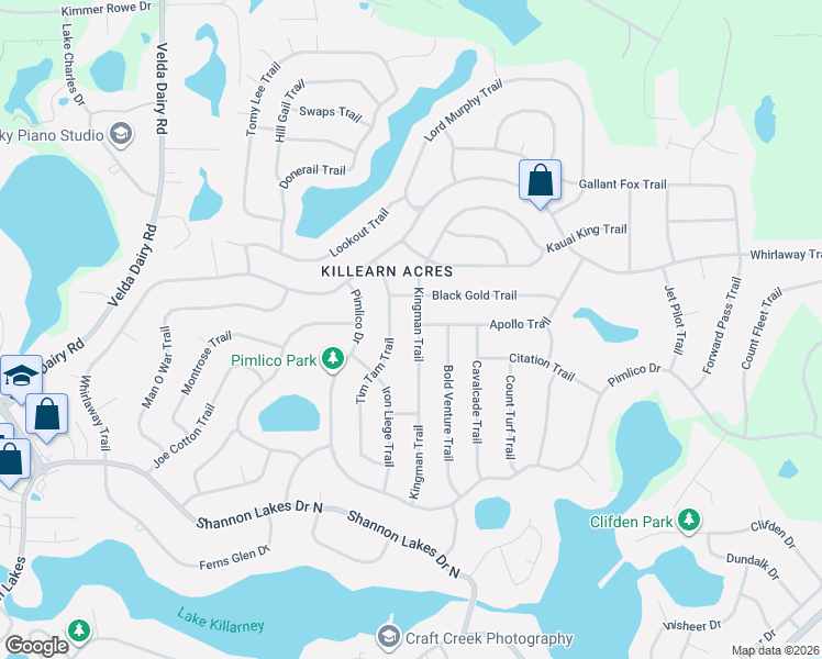 map of restaurants, bars, coffee shops, grocery stores, and more near 6721 Tim Tam Trail in Tallahassee