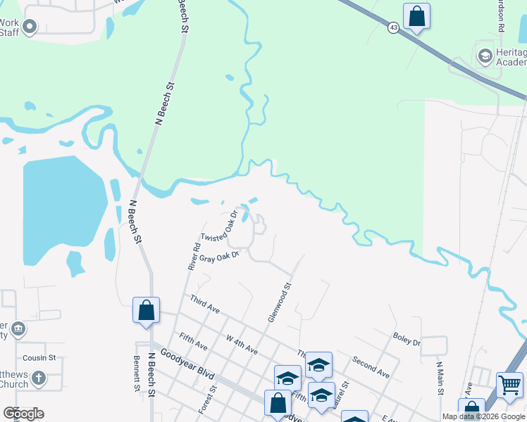 map of restaurants, bars, coffee shops, grocery stores, and more near in Picayune