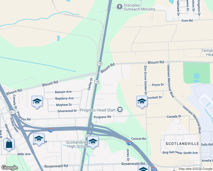 map of restaurants, bars, coffee shops, grocery stores, and more near 10666 Scotland Avenue in Baton Rouge